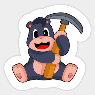 Mole Miner Pickaxe Sticker